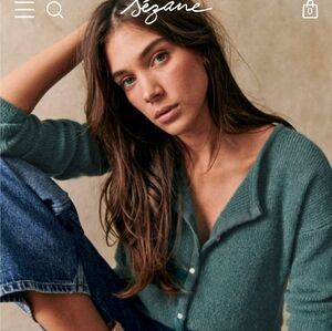Sezane Gaspard cardigan Sage